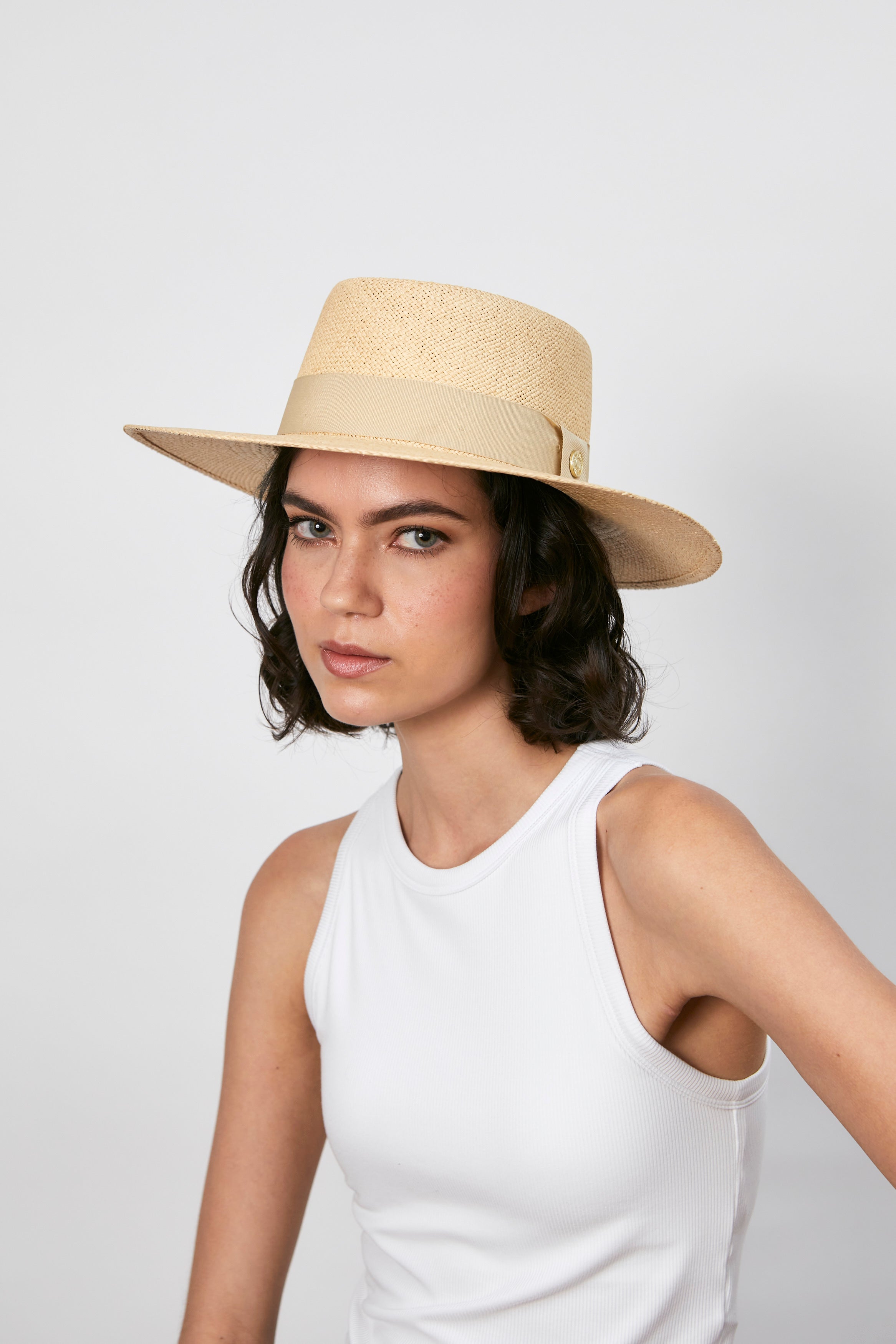 Natalia - Boater hat