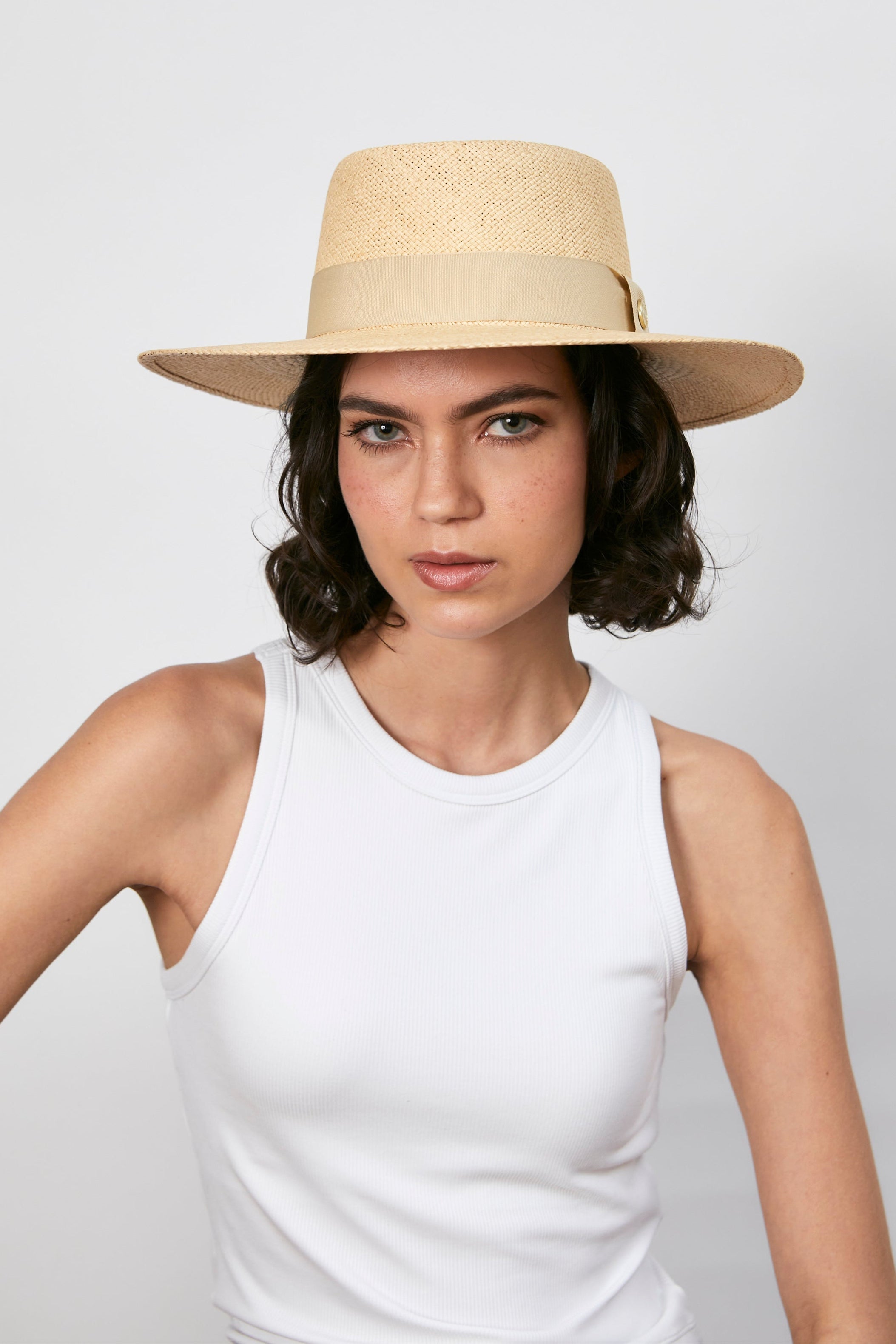 Natalia - Boater hat