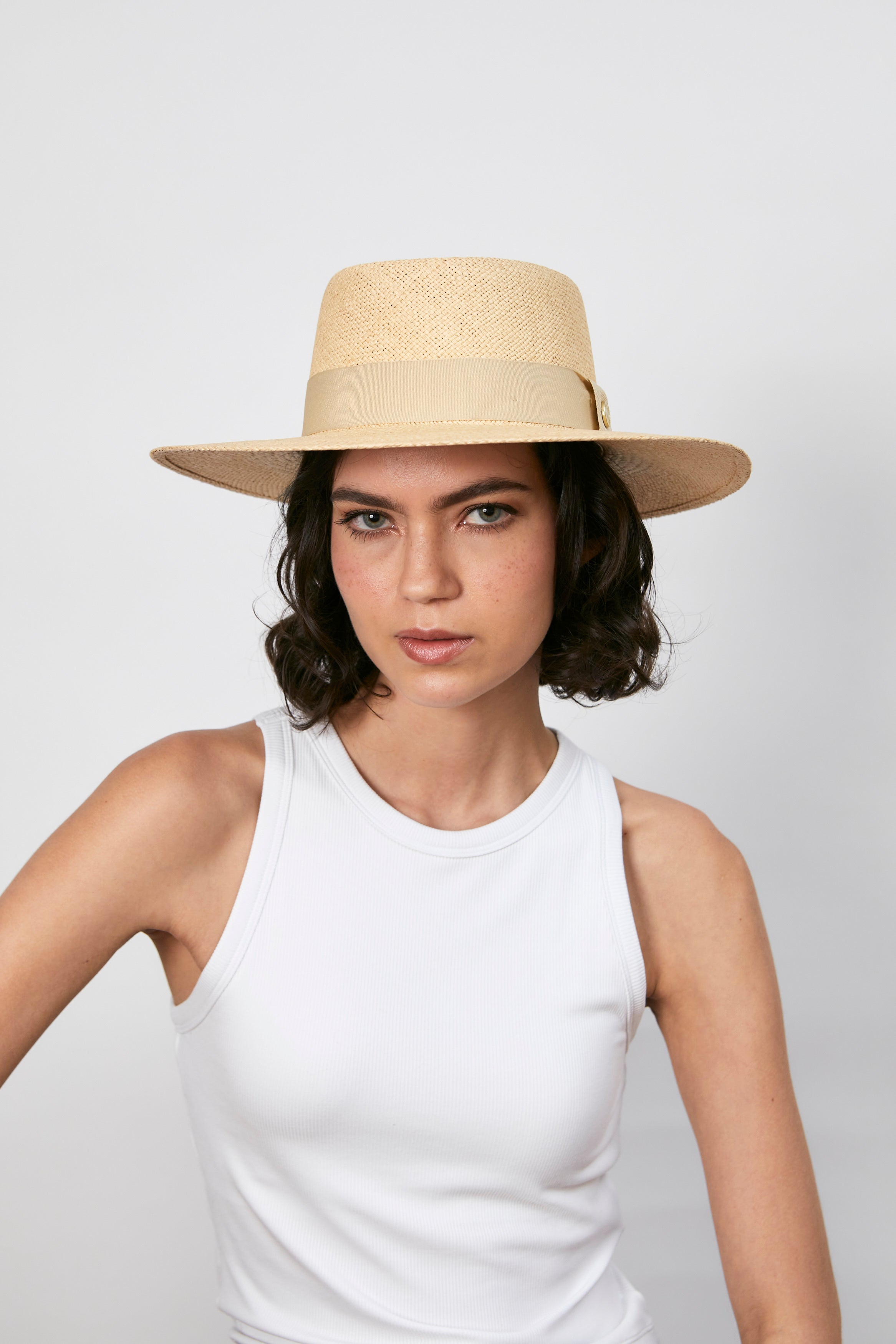 Natalia - Boater hat